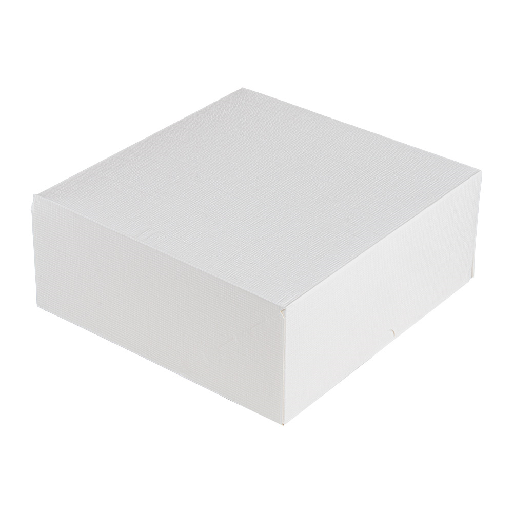 201.58-SCATOLE PER PASTICCERIA SENZA FINESTRA 'THEPACK'  18x18x7,5 CM BIANCO CARTONE NANO-MICRO (50 u.)