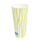 271.12-BICCHIERI BEVANDE FREDDE E CALDE 1 PARETE 'COMPOSTABLE GRASS' 660 ML - 22 oz 300 G/M2 Ø9/6x17 CM BIANCO CARTONE (50 u.)