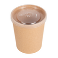 279.32-CONTENITORI CON COPERCHI 960 ML - 32 oz 330 + 18 PE G/M2 Ø11,7/9x13,5 CM NATURALE KRAFT (25 u.)