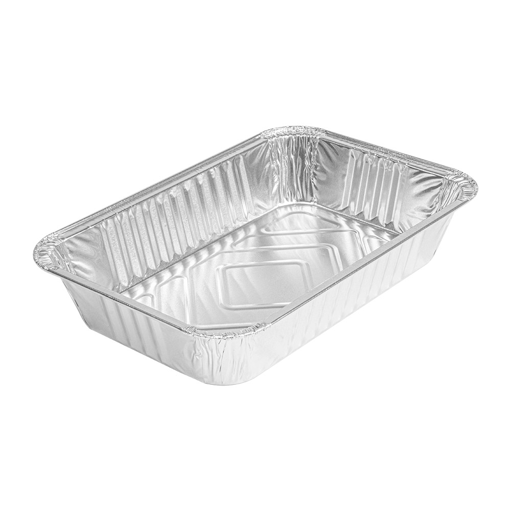 135.43-VASCHETTA RETTANGOLARE  800 ML 21x14x3,8 CM ALLUMINIO (100 u.)