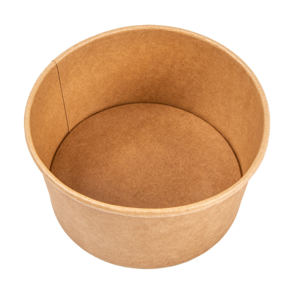 226.64-INSALATIERI  1000 ML - 33,3 oz 300 + 18 PE G/M2 Ø15/12,8x7,5 CM NATURALE KRAFT (50 u.)