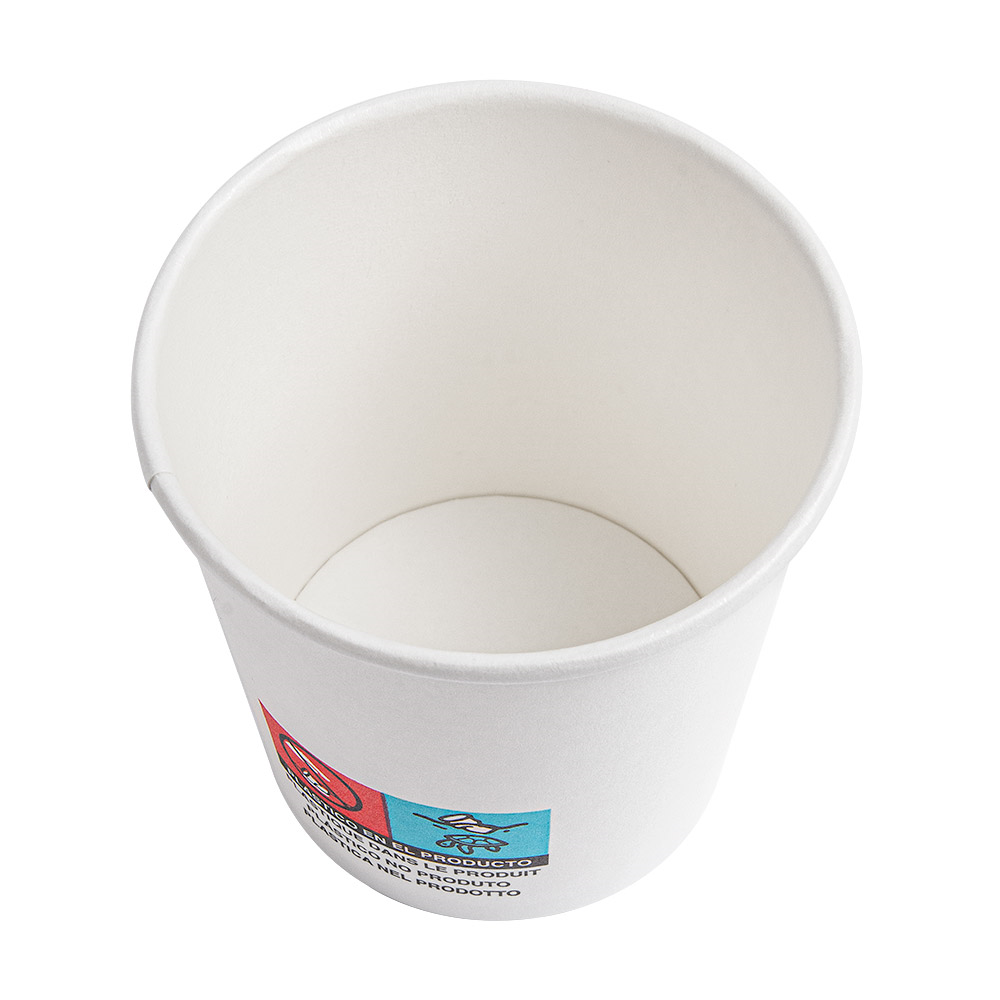 228.94-BICCHIERI BEVANDE CALDE 1 PARETE  120 ML - 4 oz 230 + 18 PE G/M2 Ø6,2/4,5x6 CM BIANCO CARTONE (50 u.)