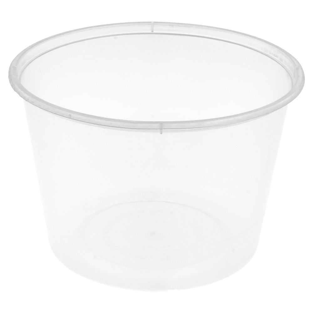 184.06-CONTENITORE PER MICRONDE 525 ML Ø 11,5x8 CM TRASPARENTE PP (50 u.)