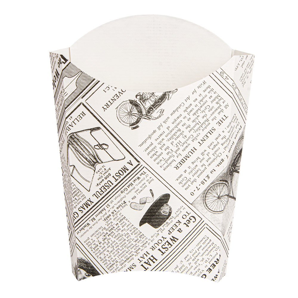 234.39-SCATOLINE PER FRITTI JUMBO 'THEPACK' TIMES 165 G 13,5x8,5x16 CM BIANCO CARTONE NANO-MICRO (200 u.)