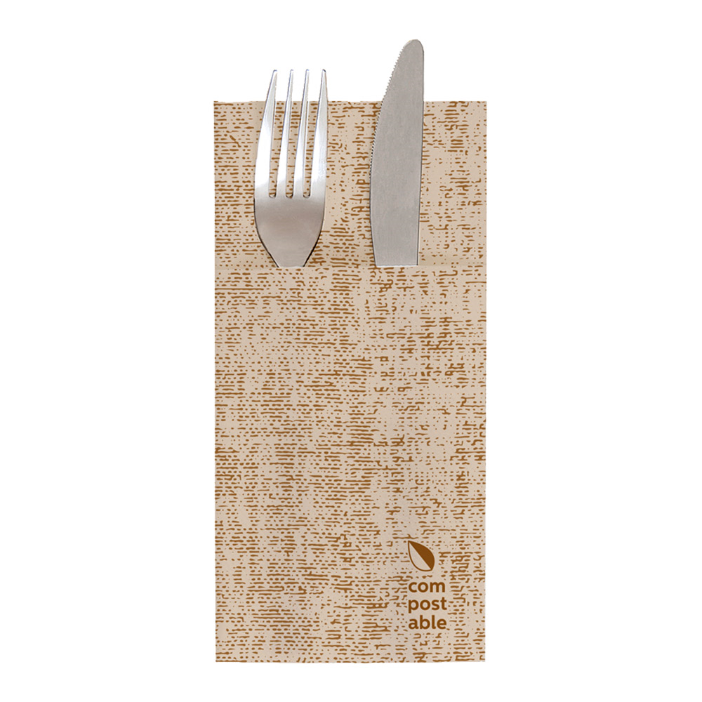 272.55-TOVAGLIOLI CANGURO TUNDRA 55 G/M2 40x40 CM CARAMELLO AIRLAID (50 u.)