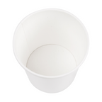226.40-CONTENITORI CON COPERCHI 480 ML - 16 oz 320 + 18 PE G/M2 Ø9,7/7,5x10 CM BIANCO CARTONE (25 u.)