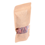 258.03-SACCHE CON CHIUSURA ZIP  250 GR 45 + 13 PET + 27 CPP G/M2 13+3,5x22,5 CM NATURALE KRAFT (50 u.)