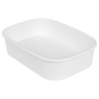 266.26-CONTENITORI RETTANGOLARI  500 ML 320 + 26 PE G/M2 17,3x12,3x4,1 CM BIANCO KRAFT (50 u.)