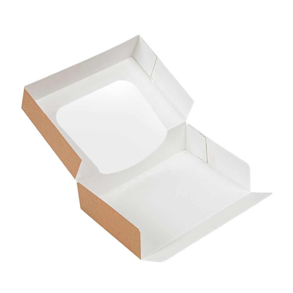 253.38-CONTENITORI SUSHI+FINESTRA 'THEPACK'  17,5x12x4,5 CM MARRONE CARTONE NANO-MICRO + OPP (50 u.)