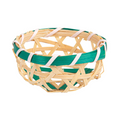 277.45-CESTE BAMBOO  Ø 6x2,5 CM NATURALE/VERDE BAMBÙ (20 u.)