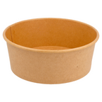 212.98-INSALATIERI 750 ML - 25 oz 300 + 18 PE G/M2 Ø 15/12,8x6 CM NATURALE KRAFT (50 u.)