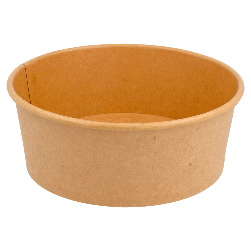 212.98-INSALATIERI 750 ML - 25 oz 300 + 18 PE G/M2 Ø 15/12,8x6 CM NATURALE KRAFT (50 u.)