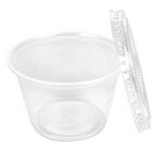 215.16-50 COPPETTE PICCOLE + 50 COPERCHI 120 ML Ø7,4x4,6 CM TRASPARENTE PP