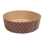 186.85-FORME PER COTTURA PANETTONE - LAMINATO  140 G/M2 Ø 22x7 CM MARRONE CELLULOSA (360 u.)