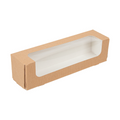 279.25-ASTUCCI PER MACARON CON FINESTRA 'THEPACK'  19x5x5 CM NATURALE CARTONE NANO-MICRO + OPP (50 u.)