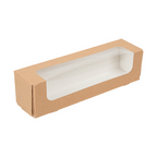 279.25-ASTUCCI PER MACARON CON FINESTRA 'THEPACK'  19x5x5 CM NATURALE CARTONE NANO-MICRO + OPP (50 u.)