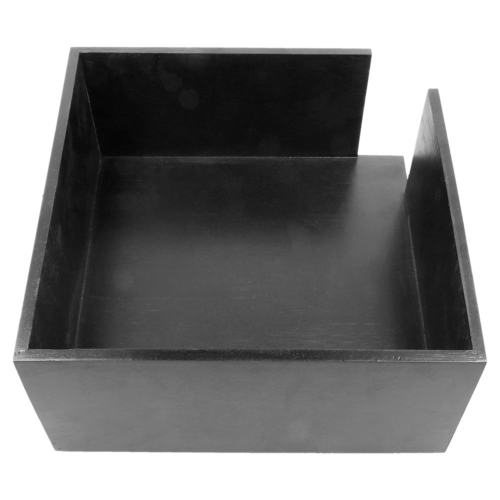 225.39-DISPENSER TOVAGLIOLI 'BAMBOO'  21x21x10 CM NERO BAMBÙ