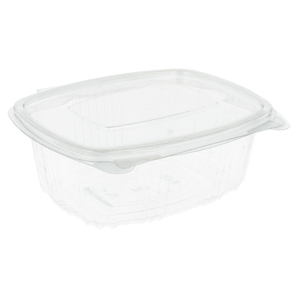 169.31-CONTENITORE CON COPERCHIO 500 ML 14,5x11,5x5,4 CM TRASPARENTE RPET (100 u.)