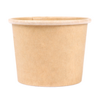 254.39-TERRINA PICCOLA 80 ML (2,6 oz) 210 + 18 PE G/M2 Ø6/4,75x4,8 CM MARRONE CARTONE (50 u.)
