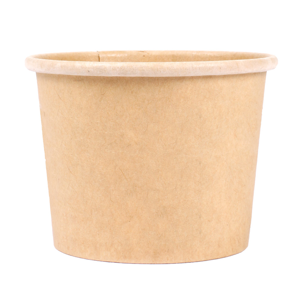 254.39-TERRINA PICCOLA 80 ML (2,6 oz) 210 + 18 PE G/M2 Ø6/4,75x4,8 CM MARRONE CARTONE (50 u.)