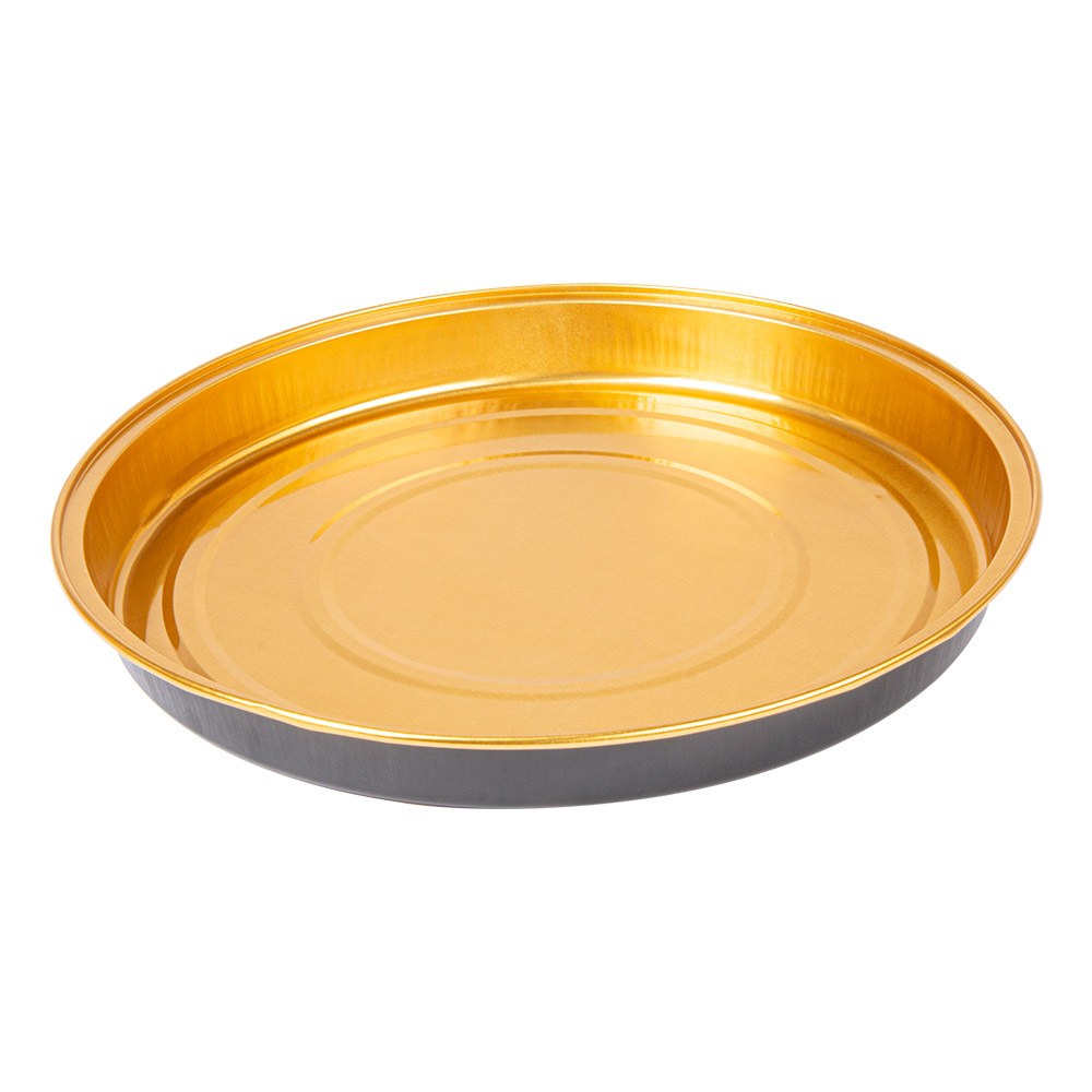 214.74-RECIPIENTI PASTICCERIA 900 ML Ø24,2x2,7 CM ORO NERO ALLUMINIO (50 u.)