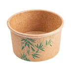217.56-COPPETTA GELATI 'FEEL GREEN' 70 ML 210 + 18 PE G/M2 Ø6,5x3,9 CM MARRONE CARTONE (50 u.)