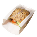 176.02-SACCHETTO CON FINESTRA  50 G/M2 + 15 PP 9+5x17 CM BIANCO KRAFT (100 u.)