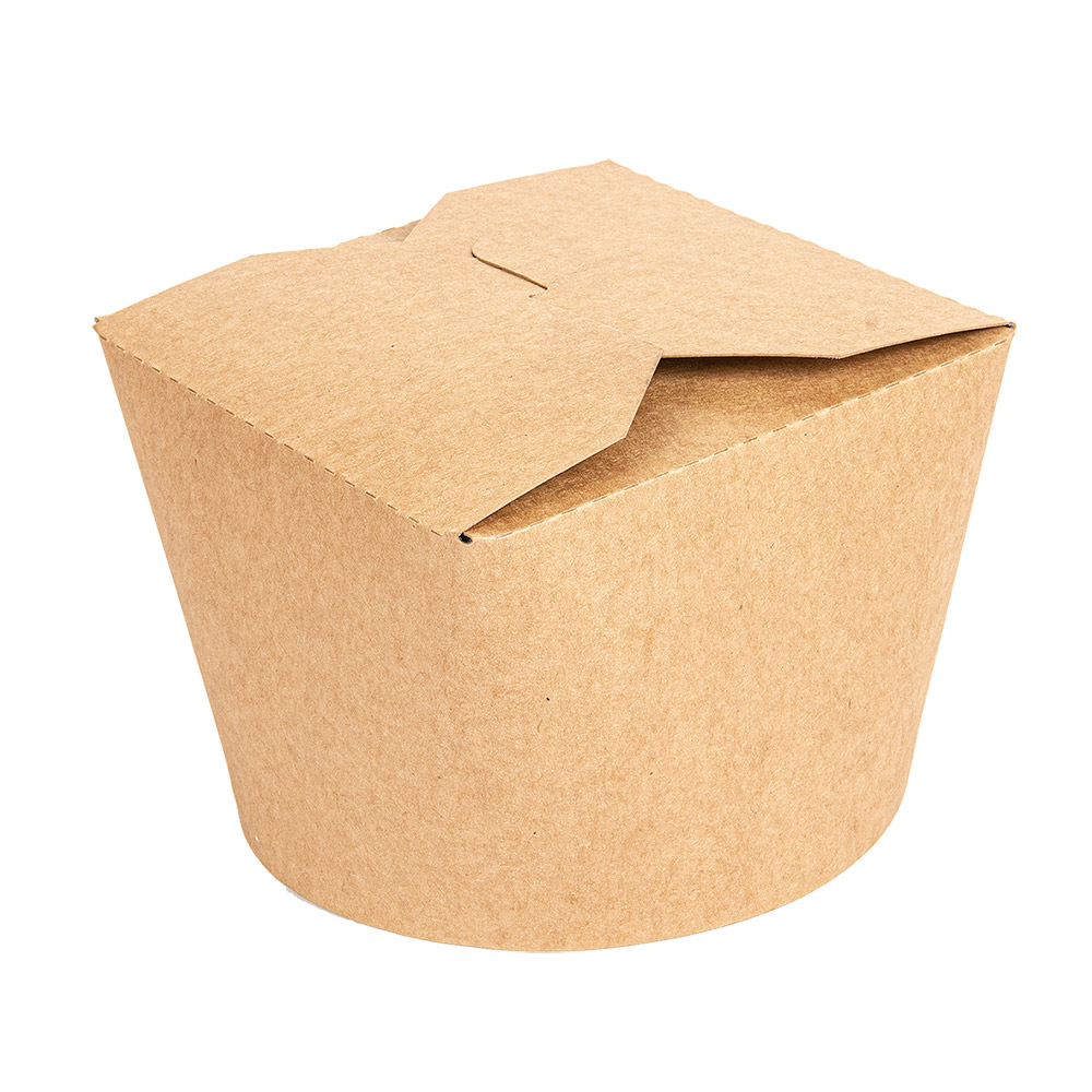 256.85-RICIPIENTI INSALATA 1000 ML 275 + 25 PE G/M2 Ø12,3x8,5 CM NATURALE KRAFT (50 u.)