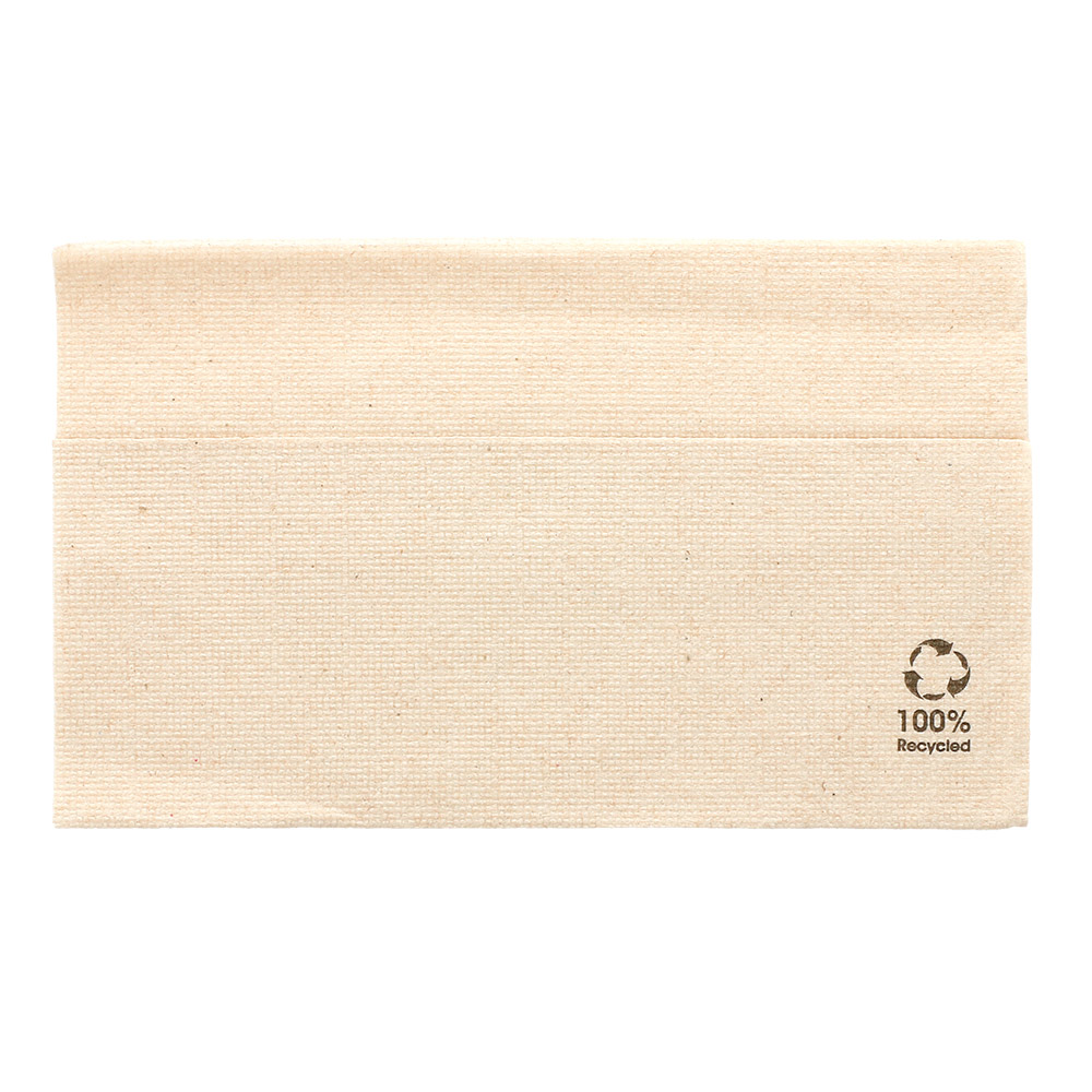 101.76-TOVAGLIOLI MASTER SERVIS ECOLABEL 1 VELO 'FEEL GREEN'  23 G/M2 33x33 CM NATURALE TISSUE RICICLATO (100 u.)