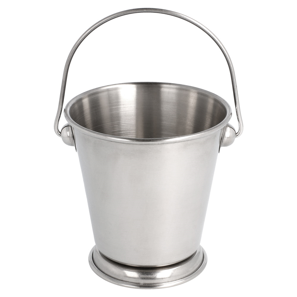 186.54-MINI SECCHIELLO GHIACCIO 'ARTINOX'  Ø 9x9 CM ARGENTO ACCIAIO INOX (1 u.)