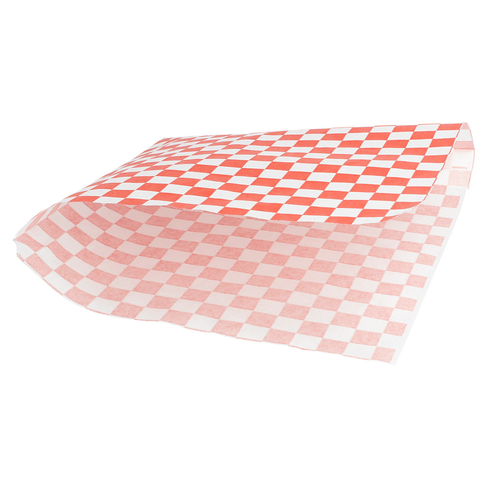 186.40-CARTA ANTIGRASSO APERTO 2 LATI FAST FOOD RED FITIPALDI 32 G/M2 17x18 CM BIANCO PERGAMANA ANTIGRASSI (500 u.)