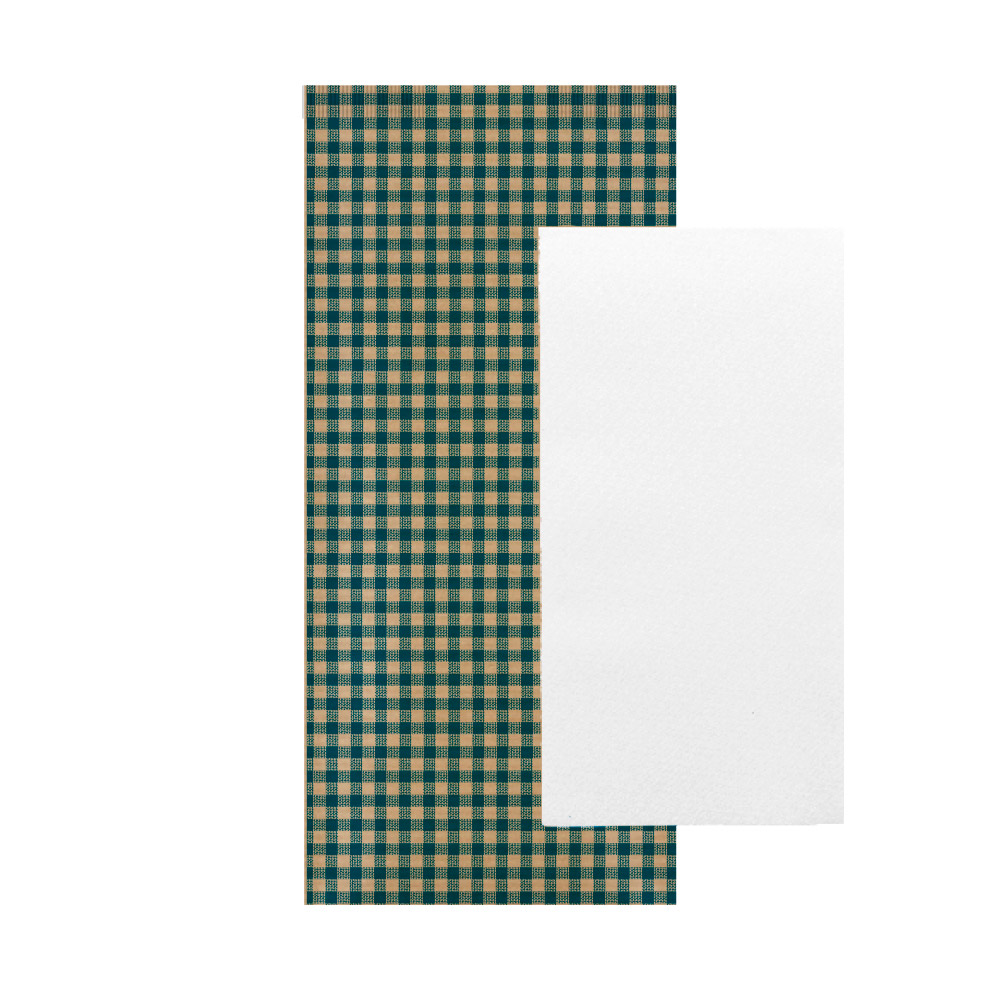 251.49-TOVAGLIOLI BIANCHI AIRLAID INCELLOFANATI JUST IN TIME 'VICHY-BLUE' 40 + 10PE G/M2 11x25 CM BLU KRAFT A COSTINE (150 u.)