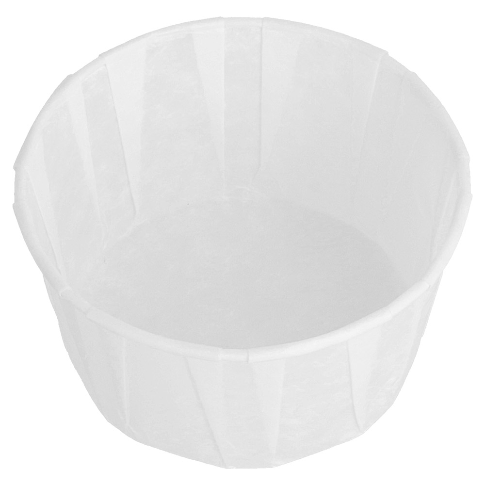 126.79-TERRINA CARTA PLISSETTATA 100 ML (3,2 oz) 80 G/M2 Ø6,6/5x4,2 CM BIANCO PERGAMANA ANTIGRASSI (250 u.)