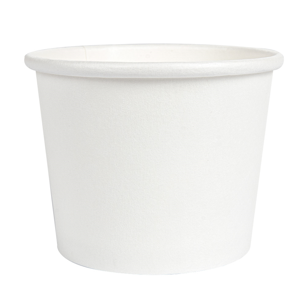 254.44-TERRINA PICCOLA 80 ML (2,6 oz) 210 + 18 PE G/M2 Ø6/4,75x4,8 CM BIANCO CARTONE (50 u.)