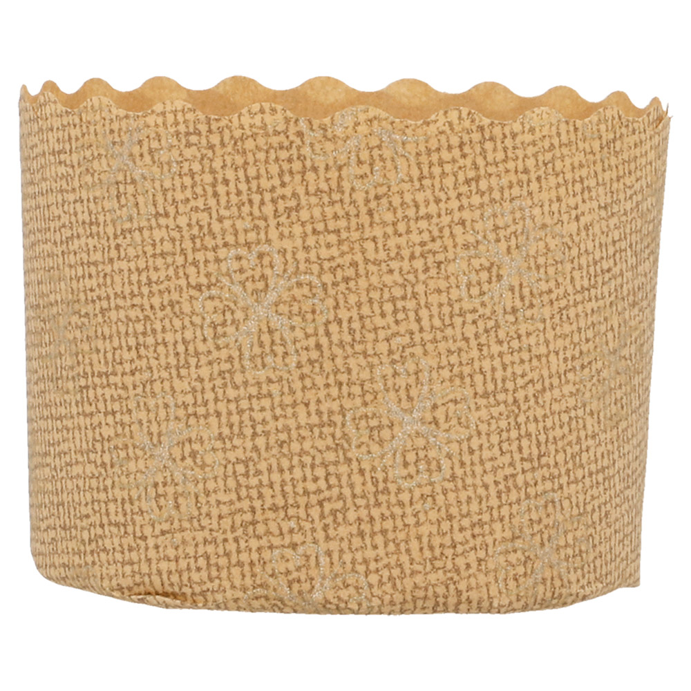 186.86-FORME PER COTTURA PANETTONE  135 G/M2 Ø 6x4,5 CM MARRONE CELLULOSA (2000 u.)