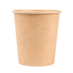 254.41-TERRINA PICCOLA 120 ML (4 oz) 210 + 18 PE G/M2 Ø6/4,5x6,5 CM MARRONE CARTONE (50 u.)