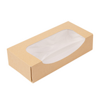 253.37-CONTENITORI SUSHI+FINESTRA 'THEPACK'  19,7x9x4,5 CM MARRONE CARTONE NANO-MICRO + OPP (50 u.)