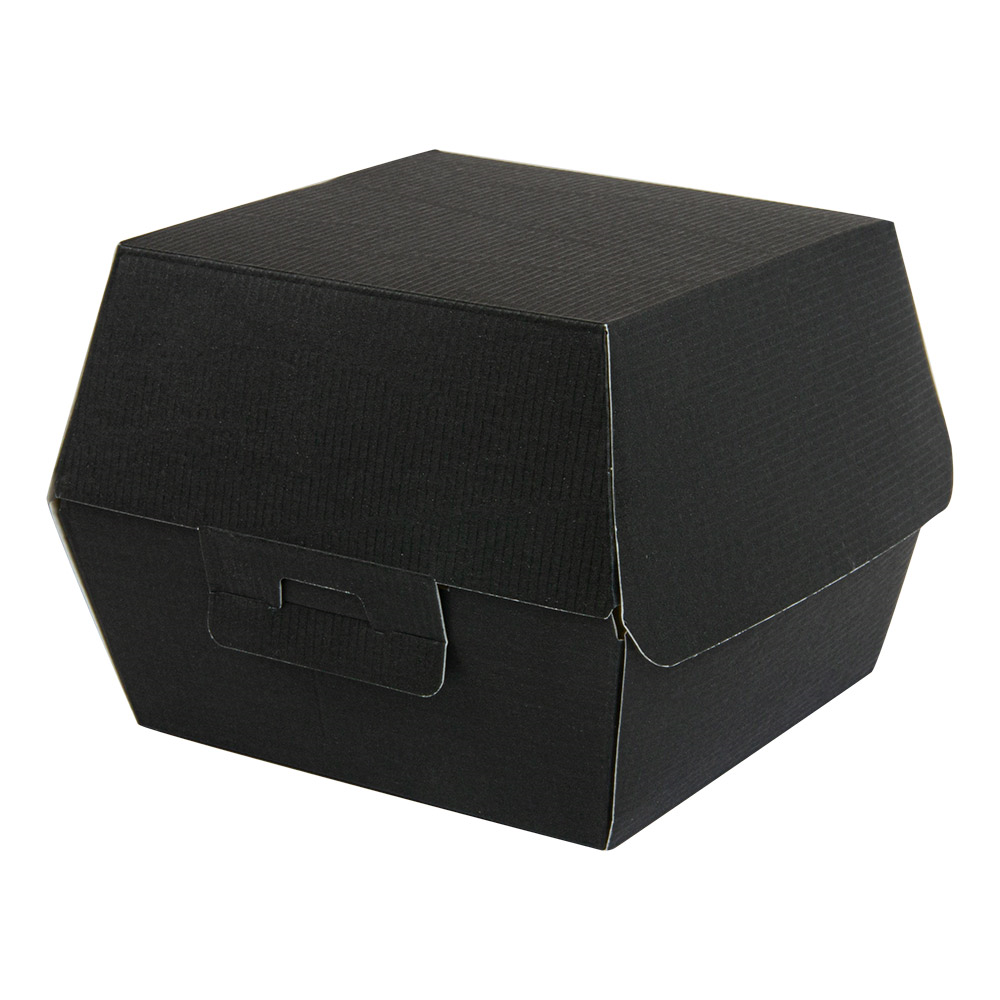 234.12-SCATOLE HAMBURGER 'THEPACK'  13x12,5x9 CM (M) NERO CARTONE NANO-MICRO (50 u.)