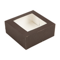 269.61-SCATOLE PER PASTICCERIA CON FINESTRA 'THEPACK'  18x18x7,5 CM CIOCCOLATO CARTONE NANO-MICRO + OPP (50 u.)