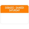 393.86-500 U. ETICHETTE ADESIVE SABATO   7,5x5 CM ARANCIO ADESIVO