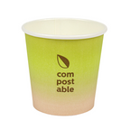 270.96-BICCHIERI BEVANDE FREDDE E CALDE 1 PARETE 'COMPOSTABLE GRADIENT' 120 ML - 4 oz 230 G/M2 Ø6,3/4,5x6 CM BIANCO CARTONE (50 u.)