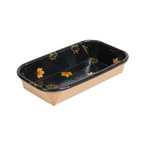 268.81-RECIPIENTI PER "SUSHI"  20PE + 280 +16PE G/M2 14x8x2,4 CM NERO KRAFT (50 u.)
