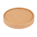 233.34-COPERCHIO TERRINA GELATI 240 ML 280 + 18 PE G/M2 Ø9,4 CM MARRONE CARTONE (50 u.)