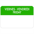 393.85-500 U. ETICHETTE ADESIVE VENERDI   7,5x5 CM VERDE ADESIVO