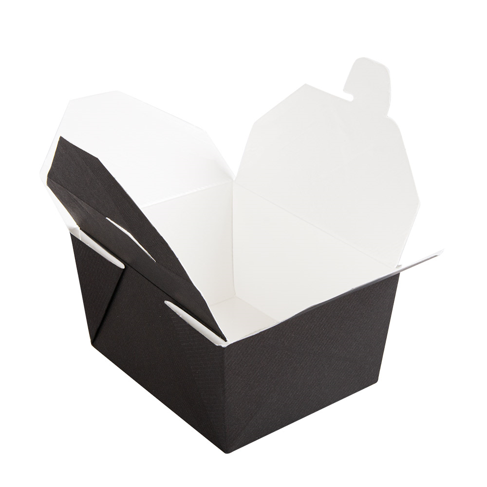 234.55-SCATOLE AMERICANE PER MICROONDE 'THEPACK' 780 ML 11,3x9x6,3 CM NERO CARTONE NANO-MICRO + PP (50 u.)