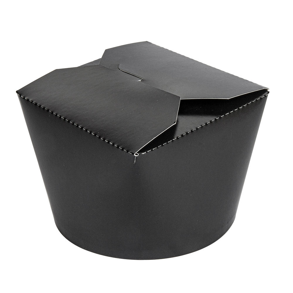 256.86-RICIPIENTI INSALATA 1000 ML 305 + 18 PE G/M2 Ø12,3x8,5 CM NERO CARTONE (50 u.)