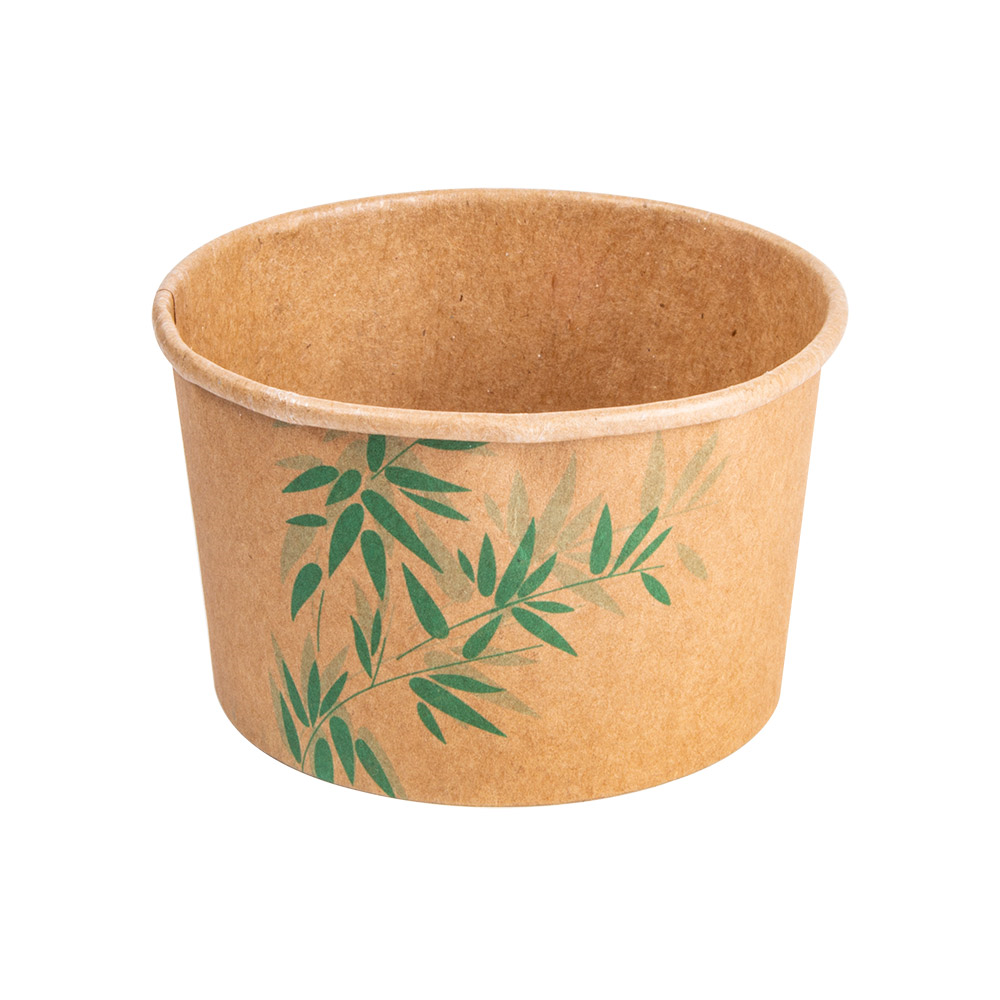 217.61-COPPETTA GELATI 'FEEL GREEN' 240 ML 250 + 18 PE G/M2 Ø9,4x5,5 CM MARRONE CARTONE (50 u.)