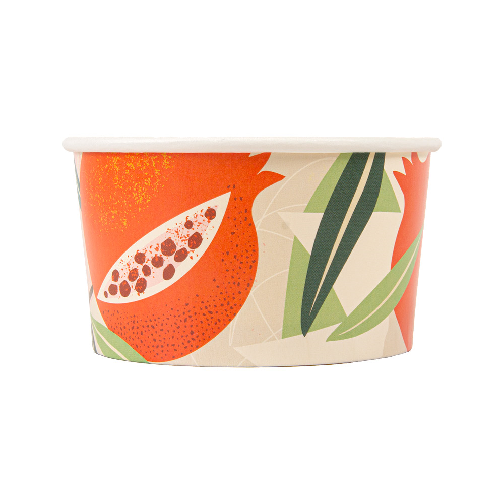 269.78-CONTENITORI GELATI AMALFI 150 ML 250 + 18 PE G/M2 Ø8,5x4,5 CM BIANCO CARTONE (50 u.)