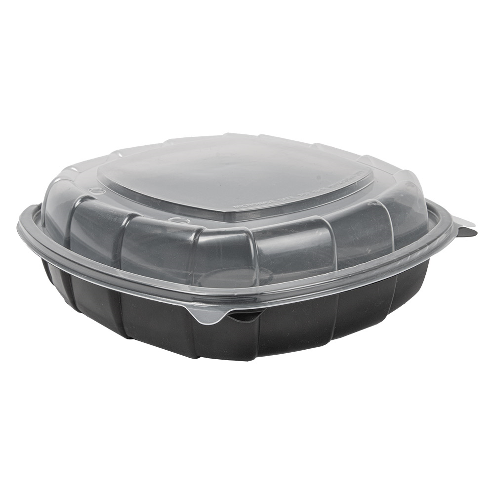 267.00-CONTENITORE COPERCHIO CERNIERA MICROONDE  1370 ML 25,1x25,8x7,4 CM NERO PP (100 u.)