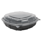 267.00-CONTENITORE COPERCHIO CERNIERA MICROONDE  1370 ML 25,1x25,8x7,4 CM NERO PP (100 u.)